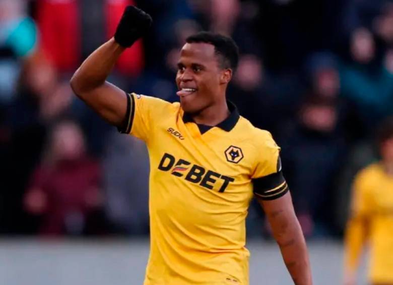El atacante colombiano Jhon Arias a marcó dos goles en 26 partidos con el Wolverhampton de Inglaterra. Foto: AFP
