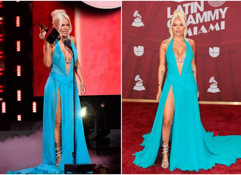 Karol G en los Latin Grammy 2024. FOTOS: Tomadas de X @KarolGWW