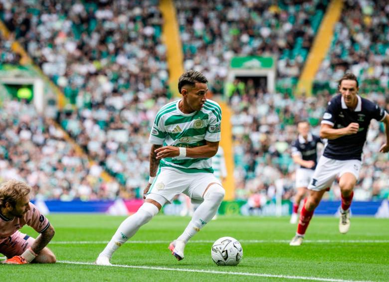 El delantero colombiano Camilo Durán, de 24 años, es una de las figuras del Celtic de Escocia. Foto: Getty