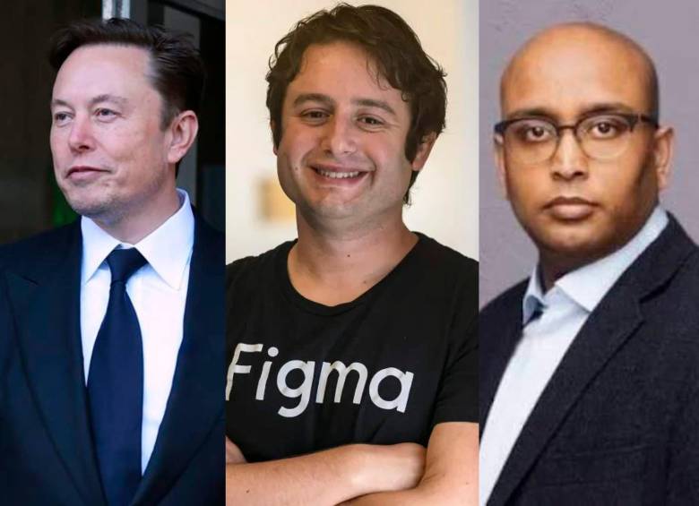 Elon Musk, Dylan Field y Shankh S. Mitra ocupan los primeros lugares del ranking de compensación ejecutiva de 2025. FOTO: GETTY Y CORTESÍA