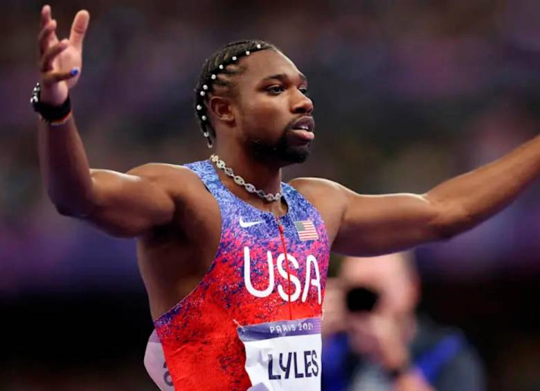 El atleta estadounidense Noah Lyles, de 28 años, es el vigente campeón olímpico de los 100 metros planos. FOTO: JUEGOS OLÍMPICOS