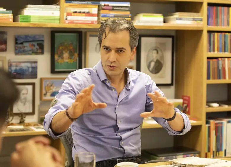 David Escobar confesó que Jorge Luis Borges está en la cima de sus gustos literarios. FOTO Esneyder Gutiérrez Cardona.