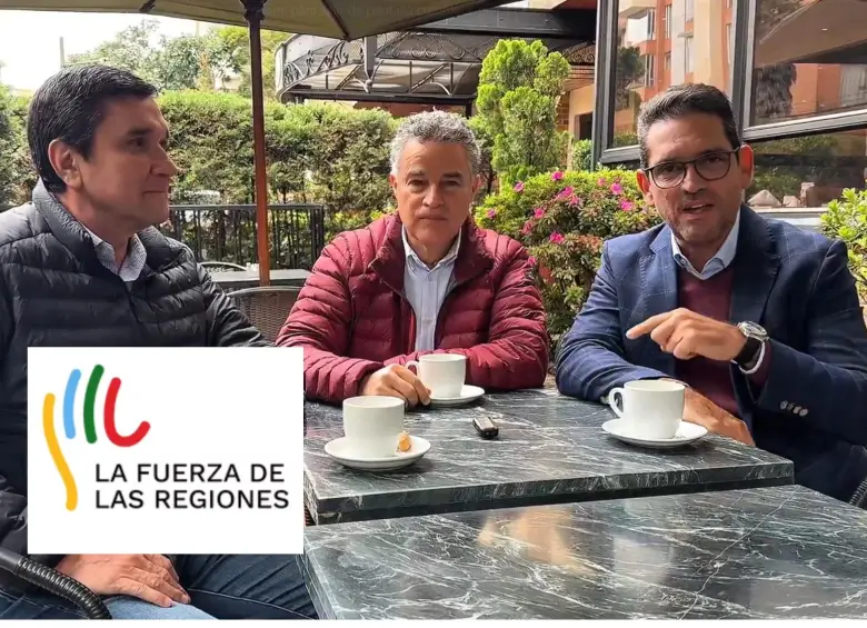 Juan Guillermo Zuluaga, Juan Carlos Cárdenas y Aníbal Gaviria confirmaron que la coalición seguirá adelante sin Héctor Olimpo Espinosa. FOTO: Captura de video