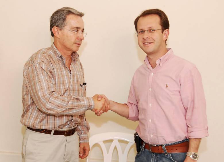 Expresidente, Álvaro Uribe y exministro de Agricultura, Andrés Felipe Arias, Foto: Colprensa