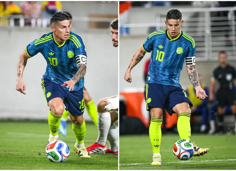 James en el partido amistoso frente a Croacia con la Selección Colombia. FOTO: FCF / Redes sociales de James Rodríguez 