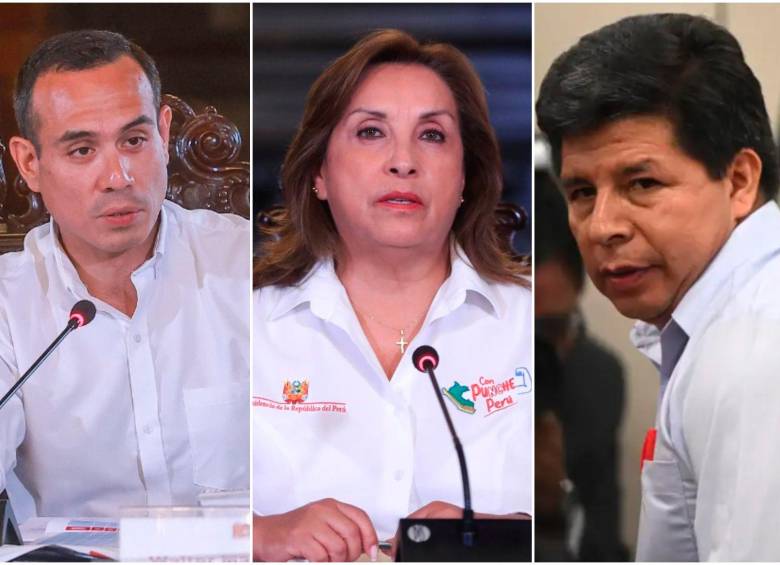 José Jerí, Dina Boluarte y Pedro Castillo, los últimos tres presidentes de Perú. FOTOS: Tomada de X @presidenciaperu, Getty y AFP