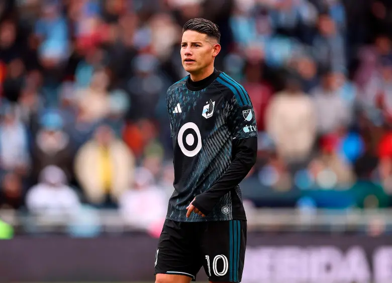El volante cucuteño James Rodríguez, de 34 años, solo ha jugado 4 partidos en la MLS: en uno de ellos fue titular. Foto: Getty