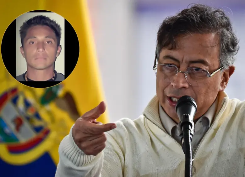 Alias El Mono Gerley y el presidente Gustavo Petro. Foto: tomada de Revista Cambio y Colprensa