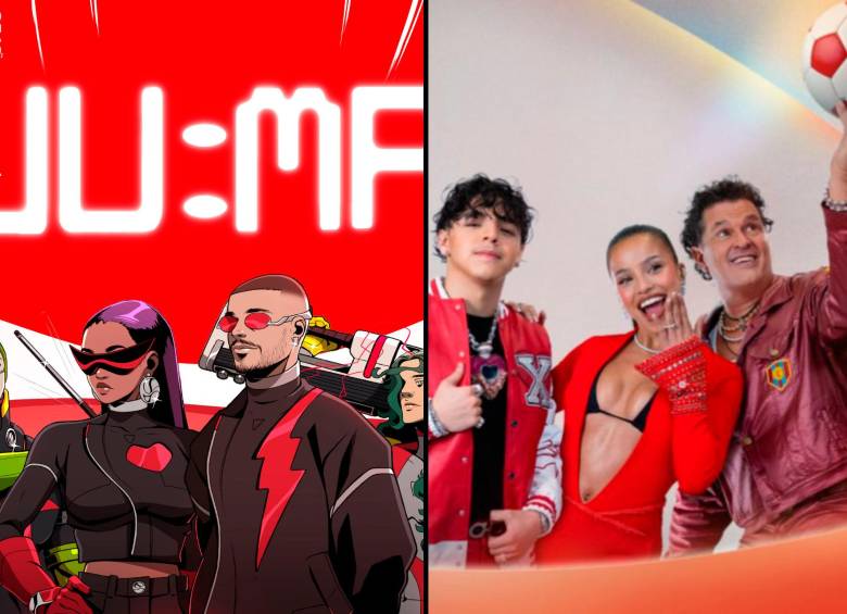 Así se han promocionado ambas canciones que aunque no son las oficiales del Mundial van a sonar desde ya para ambientar la fiesta del fútbol. FOTOS Cortesía