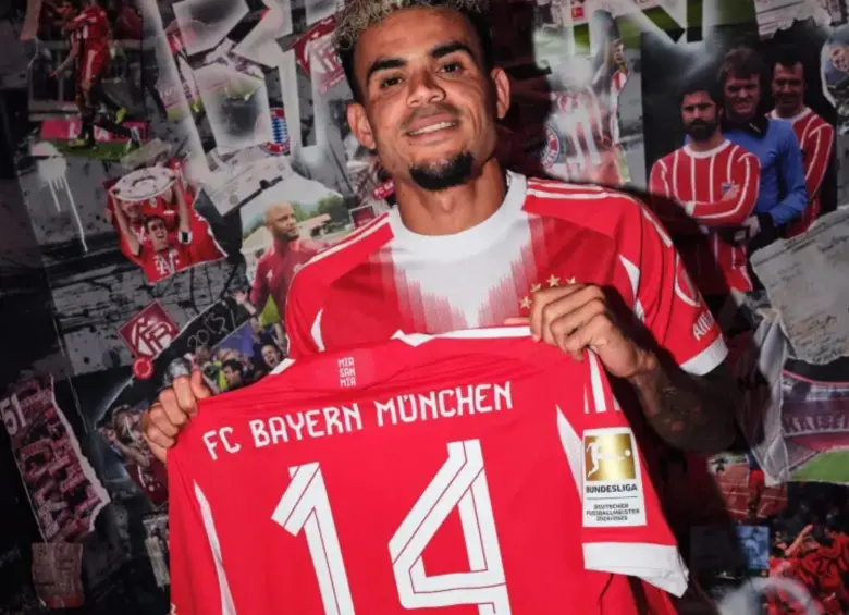 Luis Díaz es el jugador colombiano del Bayern Múnich. FOTO: Tomada de redes sociales @FCBayern