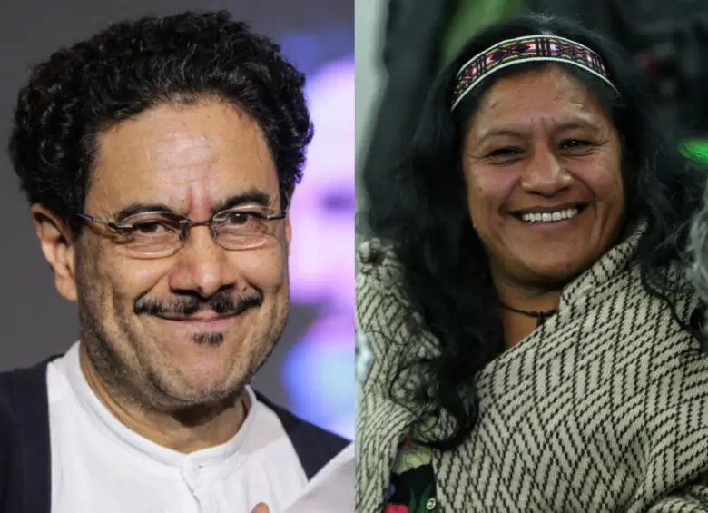 Iván Cepeda, candidato presidencial y su fórmula para la vicepresidencia, Aída Quilcué. Foto: Colprensa. 