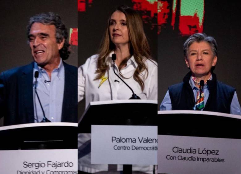 Claudia López fue senadora y alcaldesa de Bogotá; Sergio Fajardo, alcalde de Medellín y gobernador de Antioquia y Paloma Valencia es senadora del Centro Democrático. FOTO: Julio Herrera.
