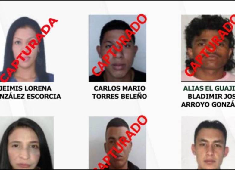 Algunos de los más buscados y capturados por homicidio en Bogotá. FOTO: POLICÍA METROPOLITANA DE BOGOTÁ