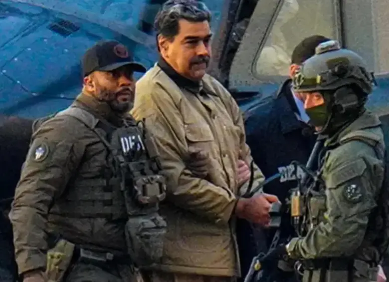 Nicolás Maduro tras ser capturado por EE. UU. FOTO: Getty