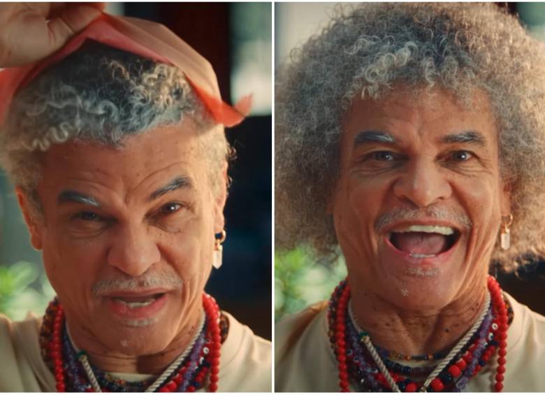 “El Pibe” Valderrama revelando que nunca se cortó el cabello ni se calveó o cambió el look. FOTO: Captura de videos de redes sociales de @pibevalderramap