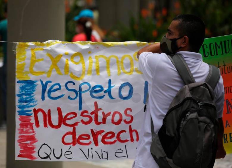 Por noveno día consecutivo se realizan manifestaciones en el Valle de Aburrá. FOTO EDWIN BUSTAMANTE