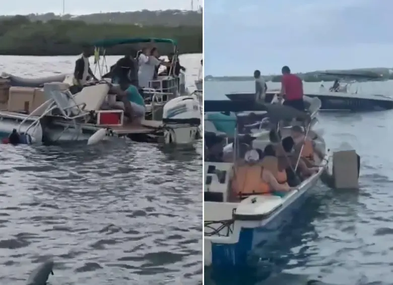Un accidente marítimo ocurrió este 10 de junio de 2026 en San Andrés, Colombia. FOTOS: Capturas de video 