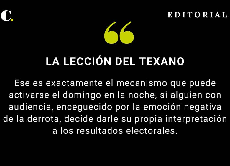 La lección del texano