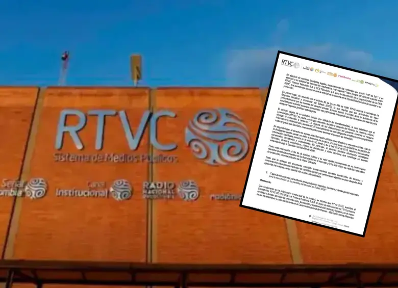 RTVC respondió a un derecho de petición diciendo que había información que no podía dar por un acuerdo de confidencialidad. FOTO: RTVC y tomada de redes sociales