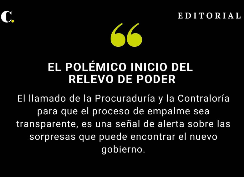 El polémico inicio del relevo de poder