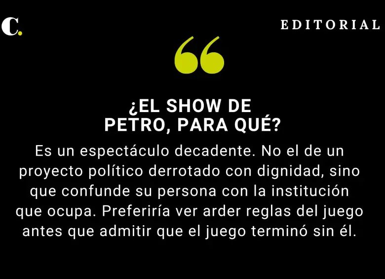 ¿El show de Petro, para qué?