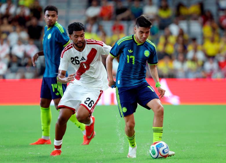 Samuel Velásquez anotó gol de Colombia ante Perú. FOTO: GETTY