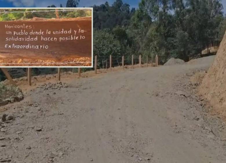 La comunidad pudo organizar y dejar transitable la zona afectada por una falla geológica. FOTO: Cortesía.