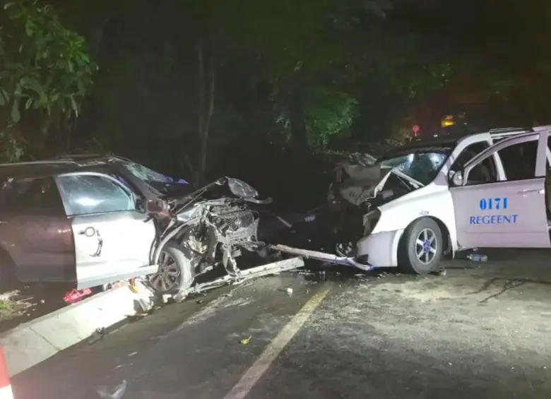 Así quedaron los dos vehículos involucrados en el accidente de tránsito. FOTO: Cortesía Policía de Tránsito y Transporte de Huila