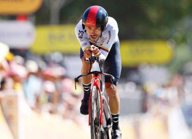 Daniel Felipe Martínez se consolida como el mejor contrarrelojista de Colombia. FOTO: EFE