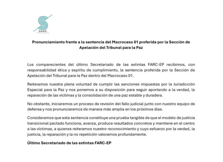 Comunicado de los exintegrantes.
