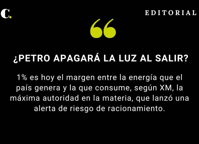 ¿Petro apagará la luz al salir?