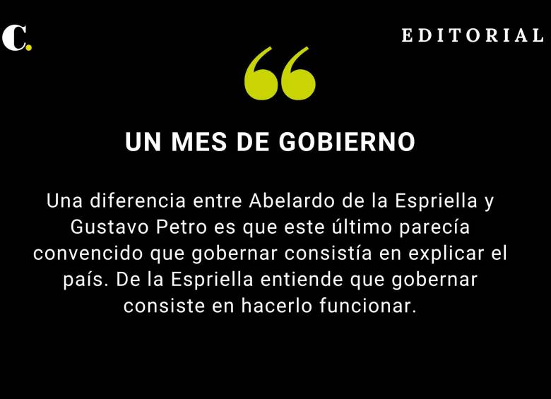 Un mes de Gobierno