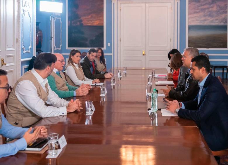 El presidente Iván Duque se reunió con delegados de la Organización de los Estados Americanos para transmitir confianza sobre la observación internacional que habrá hoy. FOTO PRESIDENCIA