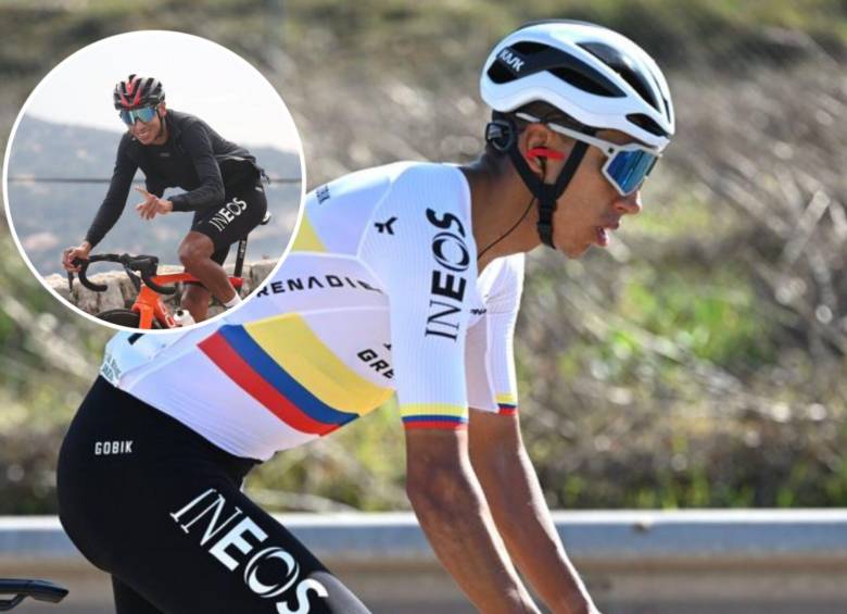 Egan Bernal lucirá el malliot como campeón de Colombia durante la temporada. Fotos: Getty Images y @gieffo