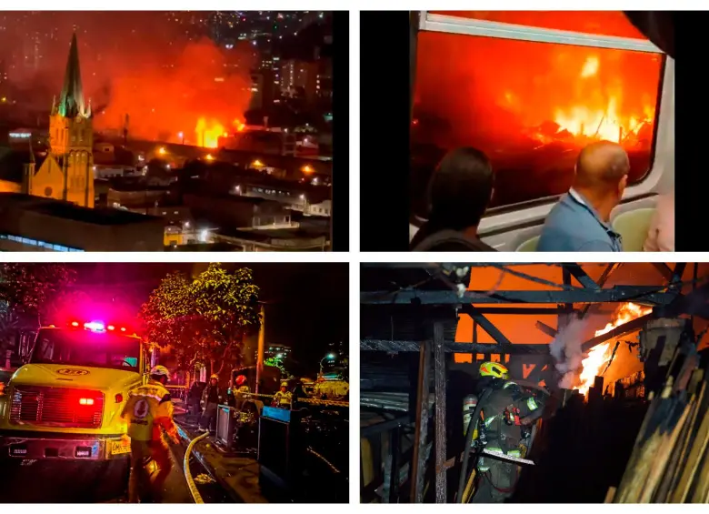 El incendio fue grabado por personas que iban en el metro. FOTOS: Capturas de video y cortesía