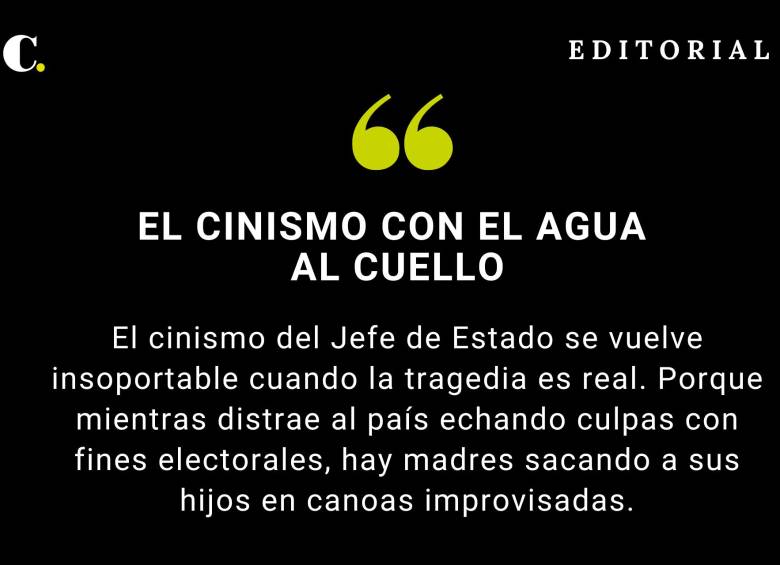 El cinismo con el agua al cuello
