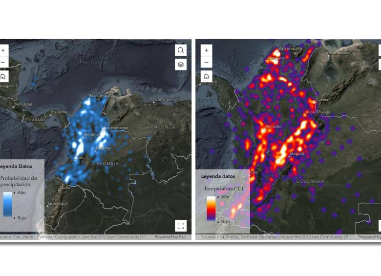 Desde junio de 2026, el IDEAM reportaba una probabilidad superior al 95% de que el fenómeno de El Niño se fortaleciera y persistiera hasta 2027. FOTO Esri Colombia