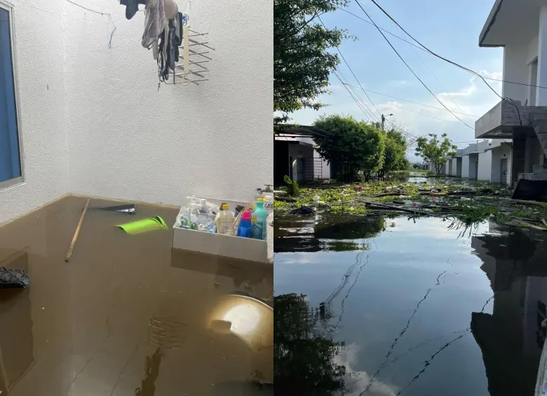 Así están las calles y viviendas de Vallejo. FOTO: Cortesía de la comunidad