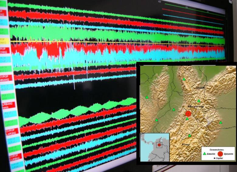 Tres de cuatro sismos durante la tarde del jueves se han ocasionado desde la misma zona. FOTOS: Colprensa y SGC
