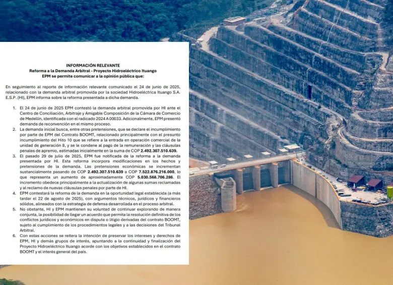 La Sociedad Hidroituango es dueña del proyecto hidroeléctrico. Actualmente su configuración accionaria tiene a la Gobernación con un 52,8% y a EPM con un 46,3%. FOTO: JUAN ANTONIO SÁNCHEZ