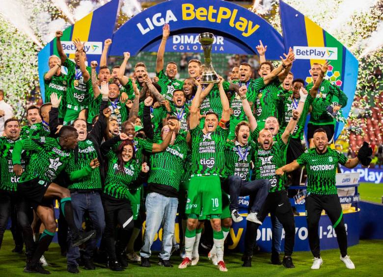 Atlético Nacional celebró su título 17 de la Liga. FOTO JUAN ANTONIO SÁNCHEZ 