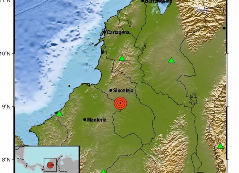 El movimiento telúrico tuvo una magnitud de 3.3 en la escala de Richter y en cuanto a la profundidad, fue superficial (menor a 30 km). FOTO: TWITTER @SGCOL