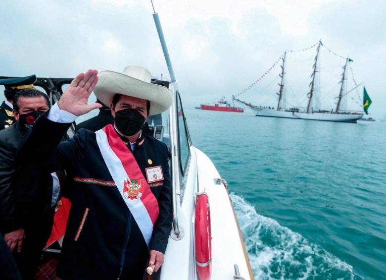 El presidente de Perú, Pedro Castillo, planteó hacer un referendo para definir si su país cede acceso al mar a Bolivia. FOTO: Twitter oficial Presidencia de Perú @PedroCastilloTe