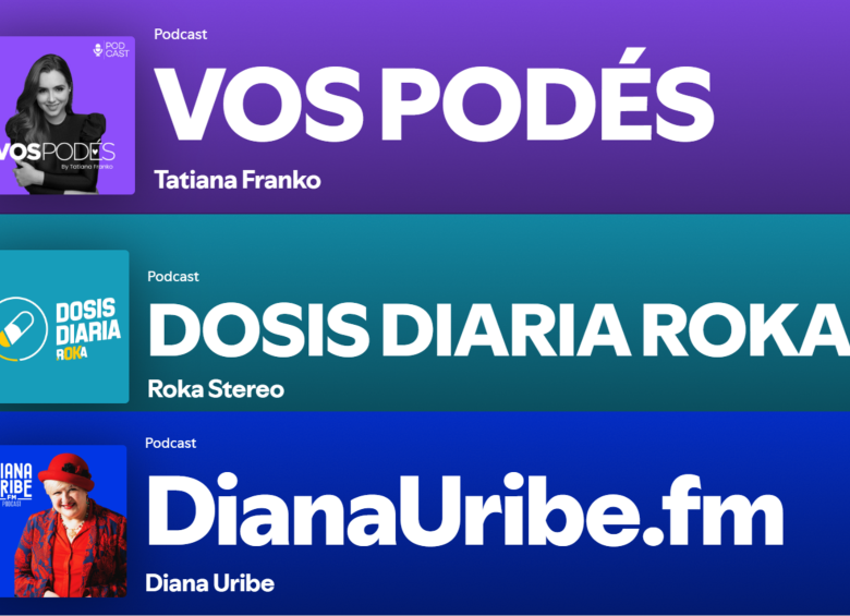Los pódcast colombianos más escuchados en 2024. Fotos: tomadas de Spotify