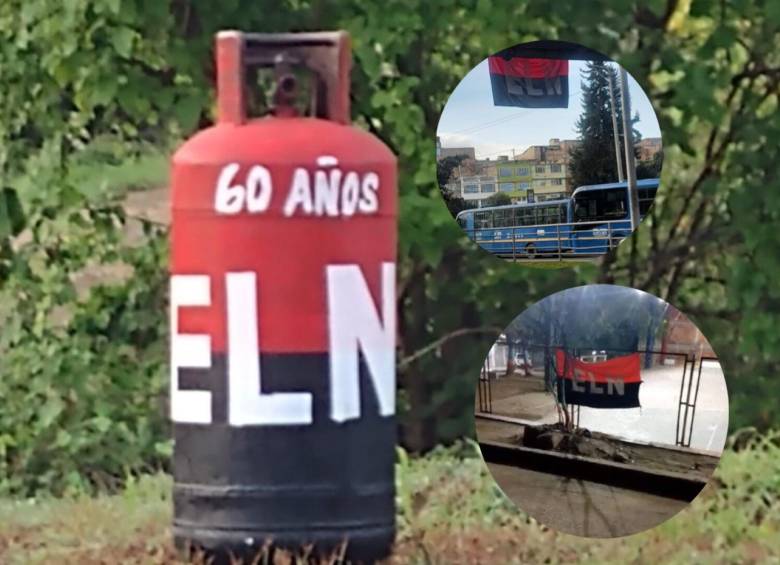 Debido a la instalación de estos símbolos las autoridades están alerta frente a posibles ataques de esta organización. Fotos: redes sociales. 