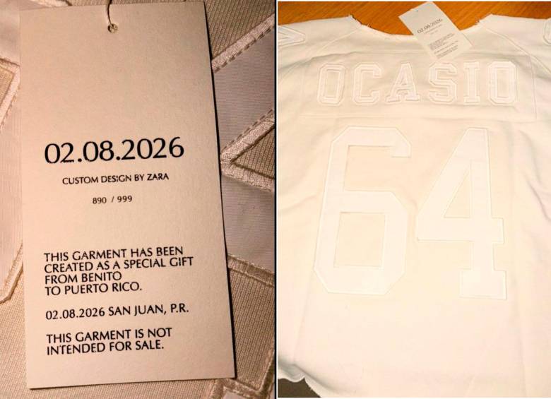 Camisetas regaladas por Bad Bunny después del Super Bowl. Foto: cortesía