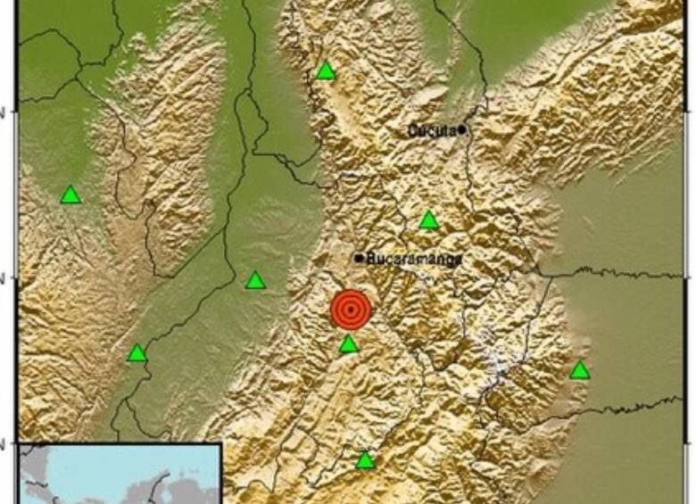 El sismo tuvo una profundidad de 152 kilómetros, según el SGC, y se presentó a las 10:16 p.m. FOTO: TWITTER @SGCOL