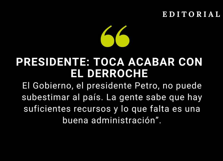 Presidente: toca acabar con el derroche