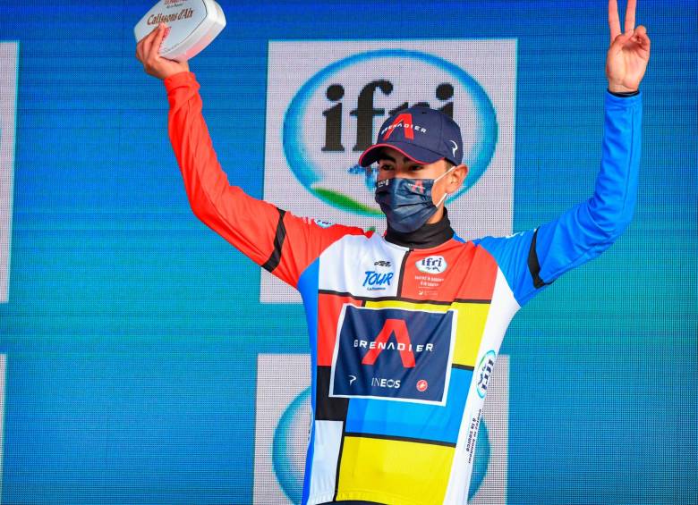 Iván Sosa logró el primer gran título en 2021 para el ciclismo de Colombia. FOTO Cortesía