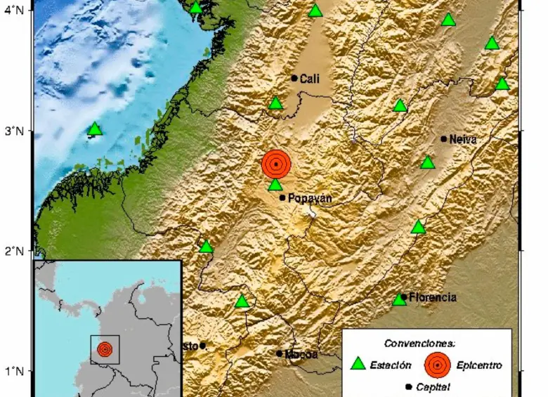 El sismo ocurrió a las 4:31 de la mañana de este 27 de agosto. FOTO: Tomada de X @sgcol